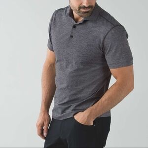 Lululemon Propel Polo Heathered Black Size XL